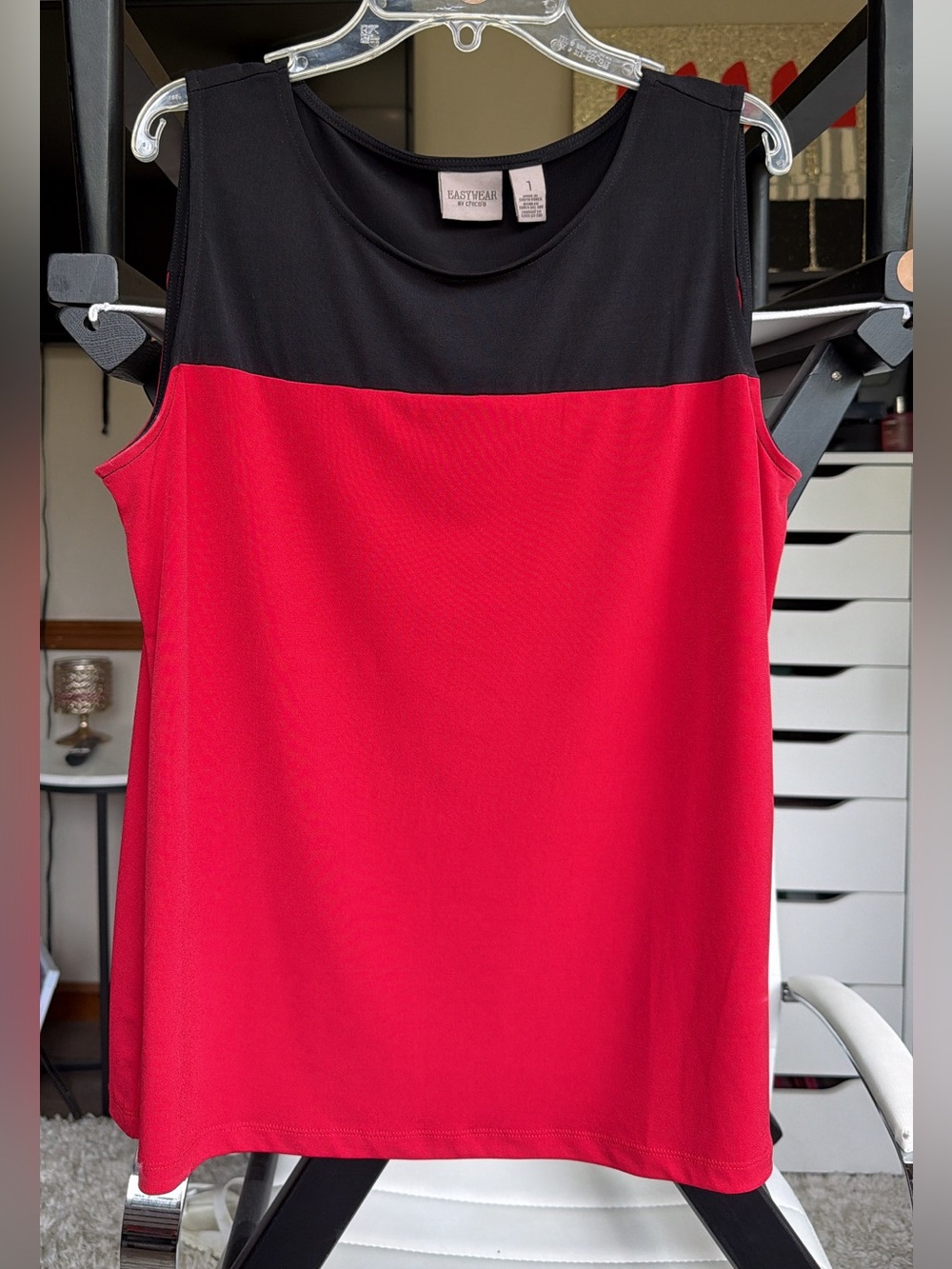 Easywear by Chicos black and red tank